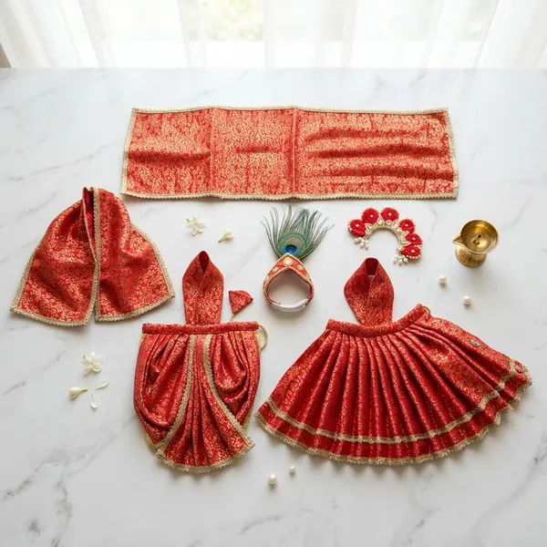 Radha_Krishna_Red_Dress_Set