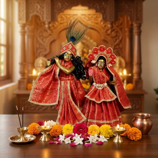 Radha_Krishna_Red_Dress_Set