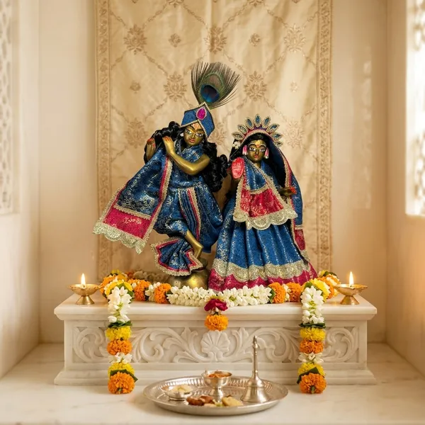 Radha_Krishna_Royal_Blue_&_Pink_Dress_Set