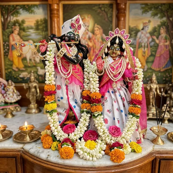 Radha_Krishna_Summer_Special_Pink_White_Cotton_Poshak