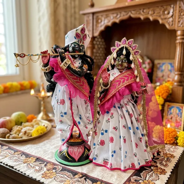 Radha_Krishna_Summer_Special_Pink_White_Cotton_Poshak