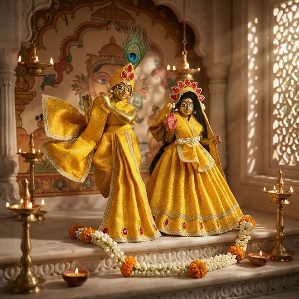Radha_Krishna_Yellow_Dress_Set