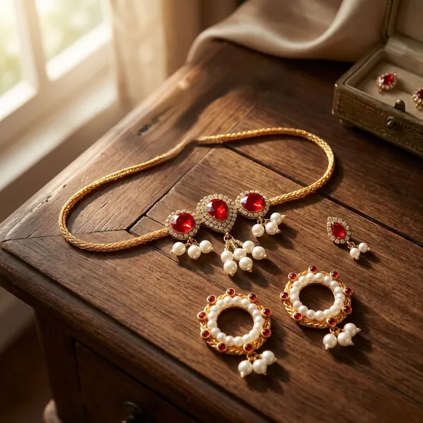 Red_Jewellery_Set_for_4"_Idol_Jagannath_Ji_Family
