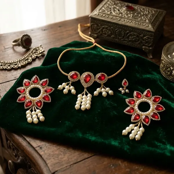 Red_Jewellery_Set_for_7-8"_Idol_Jagannath_Ji_Family