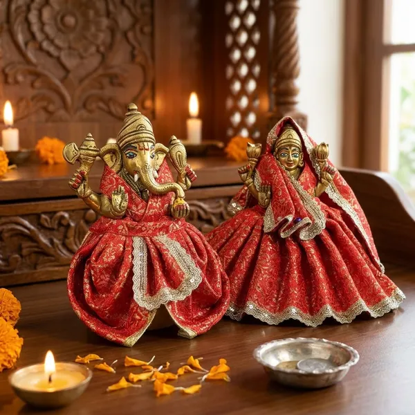 Red_Lakshmi_Ganesh_Ji_Poshak