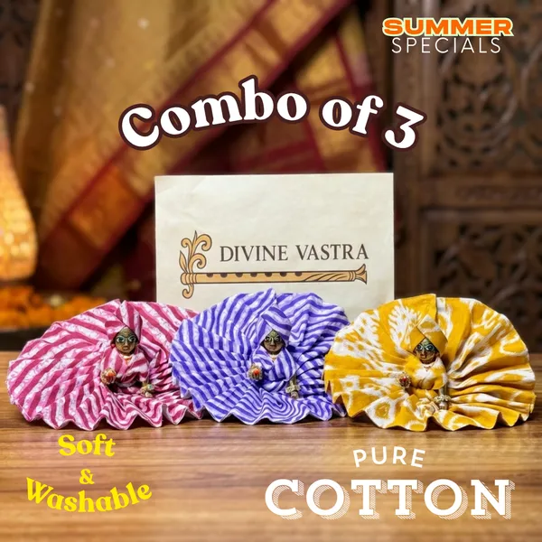 Laddu_Gopal_Leheriya_Charm_Trio__-_Daily_Wear_Cotton_(Combo_of_3)