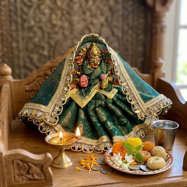 Mata_Rani_Dress_Green_Vanrajya_Poshak