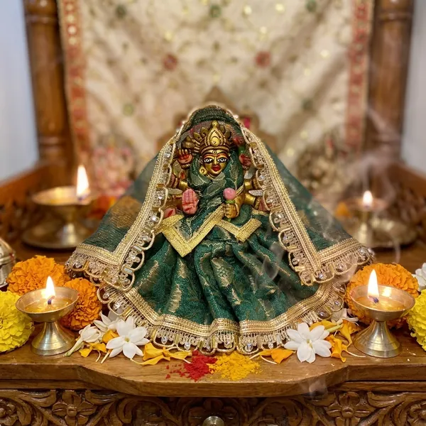 Mata_Rani_Dress_Green_Vanrajya_Poshak