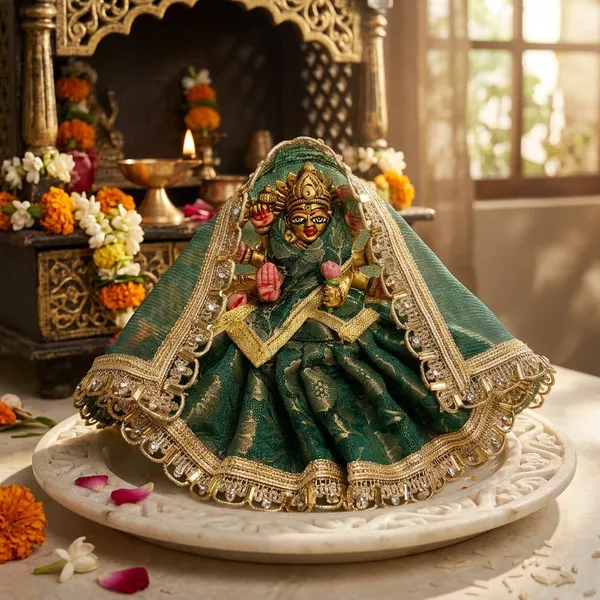 Mata_Rani_Dress_Green_Vanrajya_Poshak