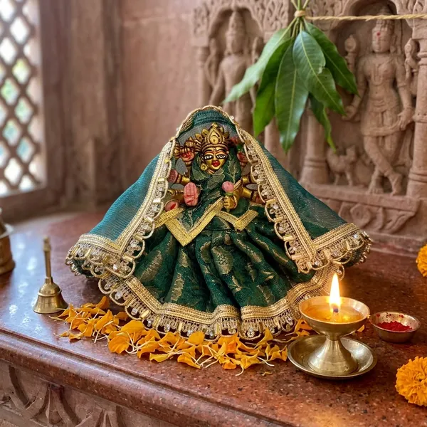 Mata_Rani_Dress_Green_Vanrajya_Poshak