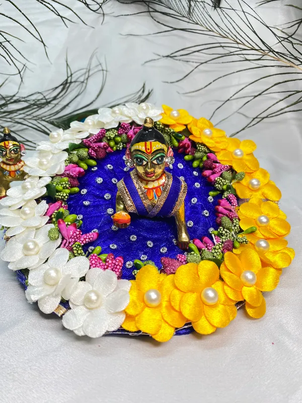 Laddu_Gopal_Royal_Blue_Dress_With_Pagdi