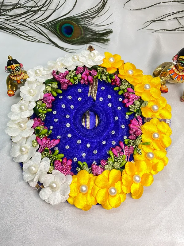 Laddu_Gopal_Royal_Blue_Dress_With_Pagdi