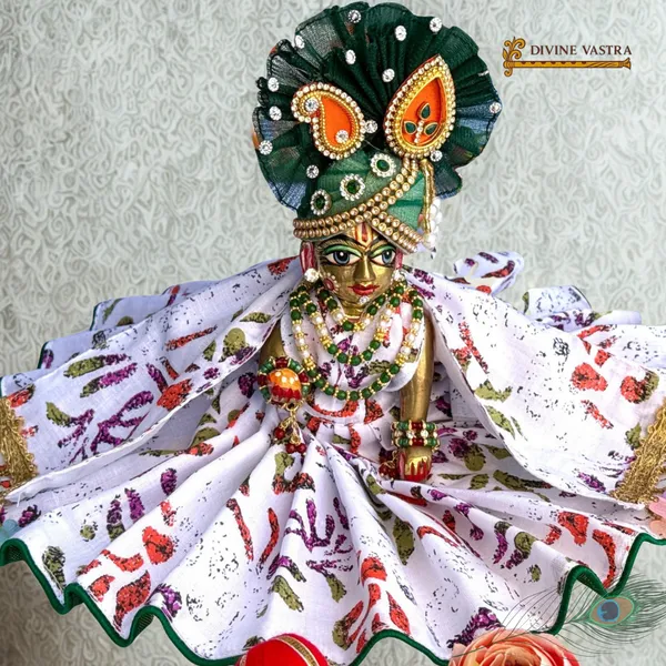 Laddu_Gopal_Summer_Special_Cotton_Poshak_Gopal_Gulzar_|_Matching_Pagadi_and_Patka