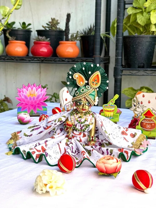 Laddu_Gopal_Summer_Special_Cotton_Poshak_Gopal_Gulzar_|_Matching_Pagadi_and_Patka