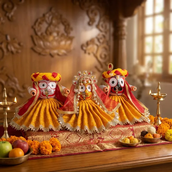 Jagannath_Family_Festive_Special_Yellow_Brocade_10_pc_Dress_Set