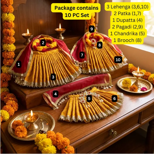 Jagannath_Family_Festive_Special_Yellow_Brocade_10_pc_Dress_Set