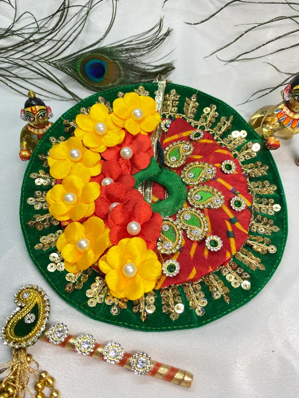 Laddu_Gopal_Floral_Dress_With_Pagdi