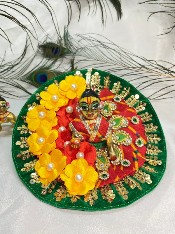 Laddu_Gopal_Floral_Dress_With_Pagdi