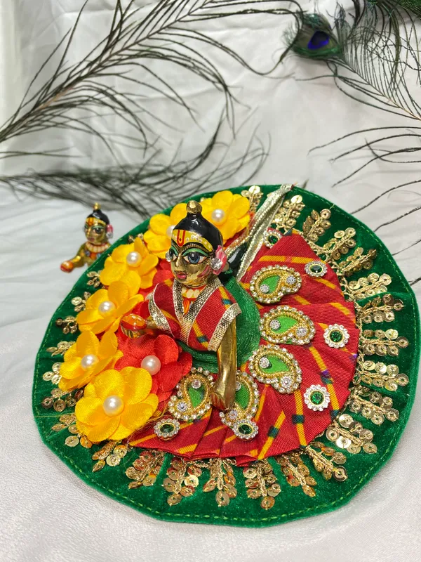 Laddu_Gopal_Floral_Dress_With_Pagdi
