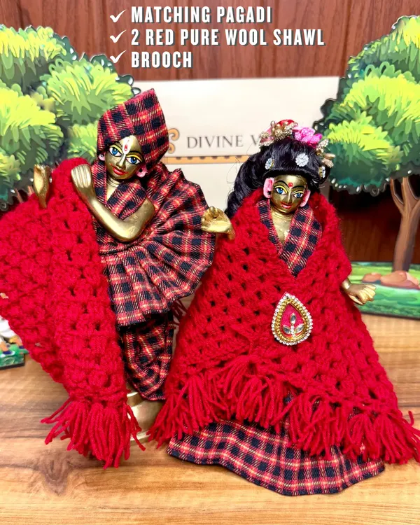 Red_Check_Radha_Krishna_Poshak_(with_Pagdi_&_2_Shawls)