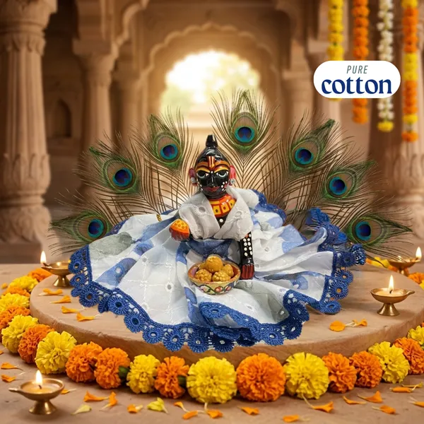 Laddu_Gopal_Summer_Cotton_Dress_Tie-Dye_With__Pagdi