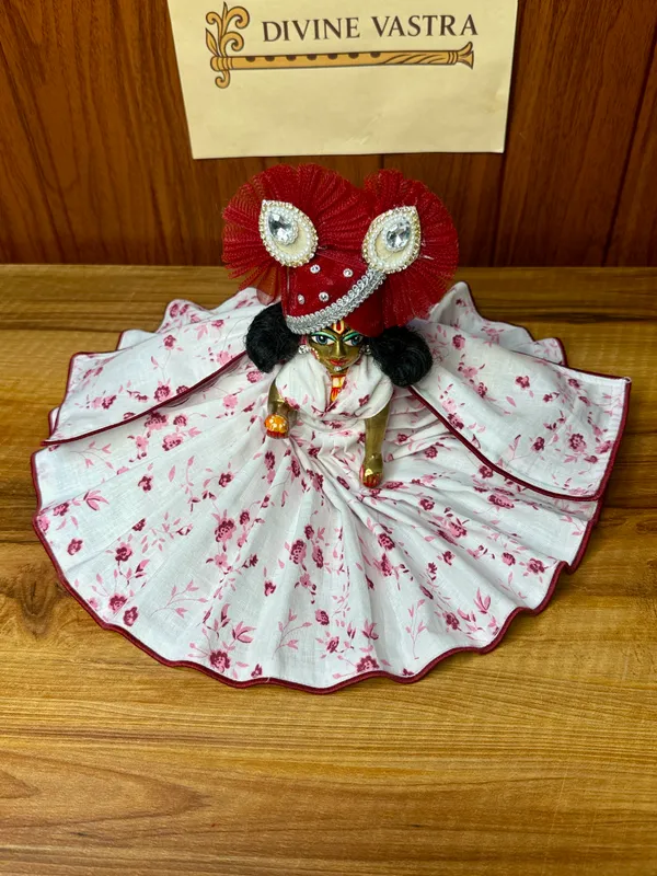 Laddu_Gopal_Summer_Spl_White_Maroon_Cotton_Poshak