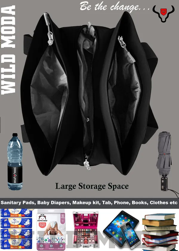 Wildmoda_Women_Black_Shoulder_Bag