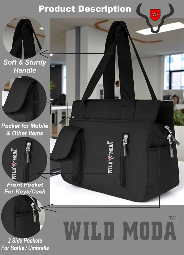 Wildmoda_Women_Black_Shoulder_Bag