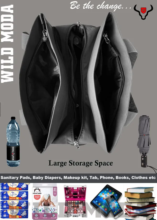 Wildmoda_Women_Grey_Shoulder_Bag