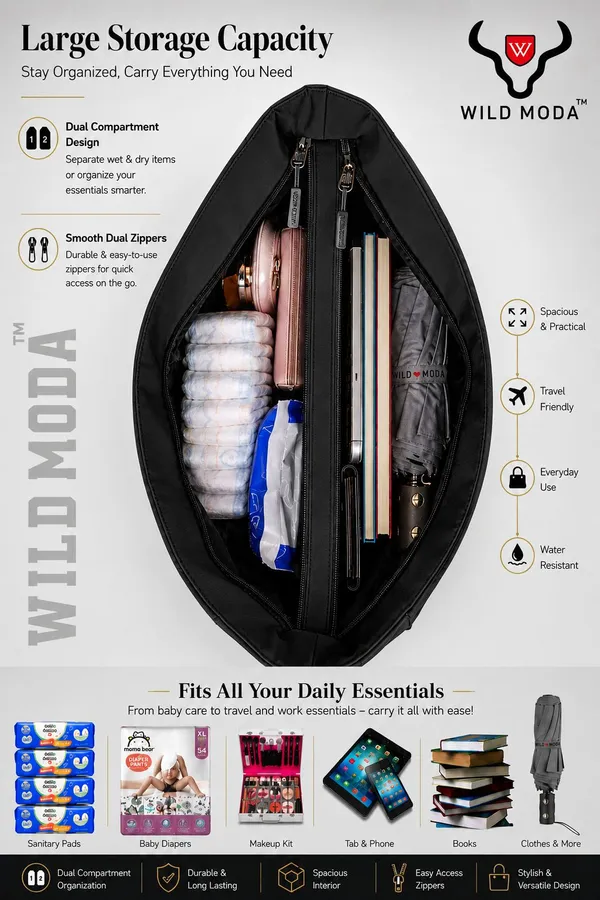 Wildmoda_Women_Black_Shoulder_Bag