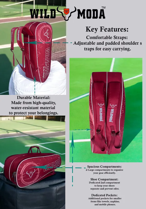 Maroon_Polyester_Badminton_Bag_For_Men_&_Women_(50_L)