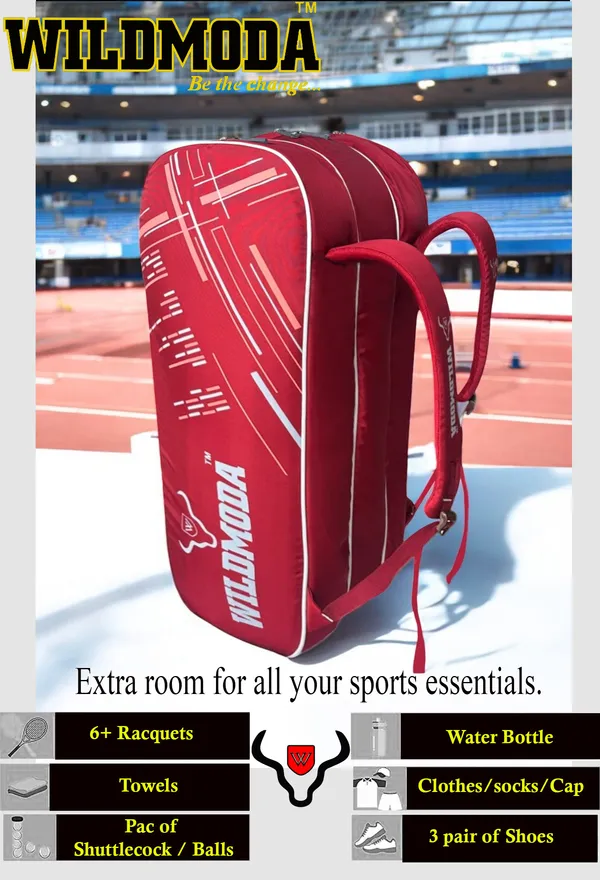Maroon_Polyester_Badminton_Bag_For_Men_&_Women_(65_L)