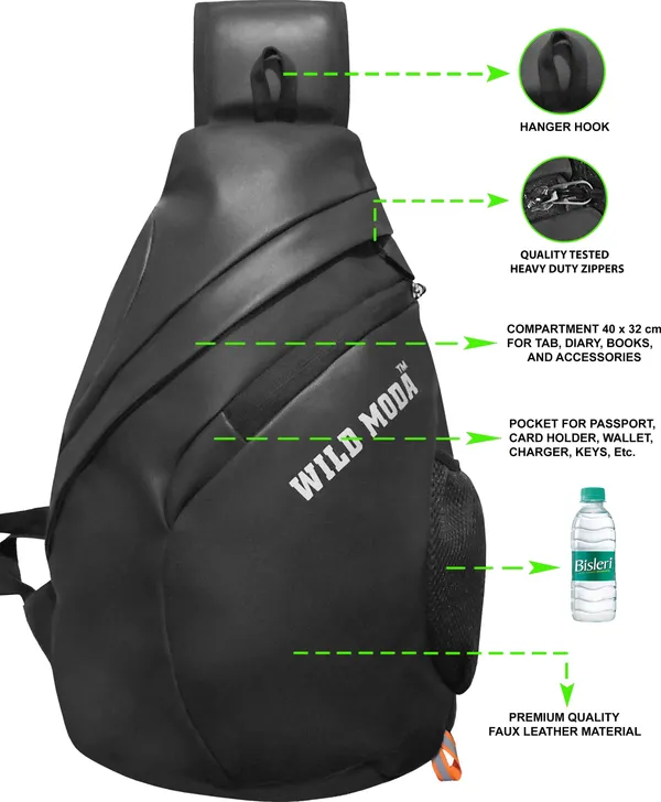 Grey_Faux_Leather_Zipper_Closure_Backpack_For_Men_&_Women_(45_X_36_X_40.64_Cm)