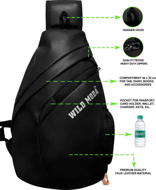 Black_Faux_Leather_Zipper_Closure_Backpack_For_Men_&_Women_(45_X_36_X_40.64_Cm)