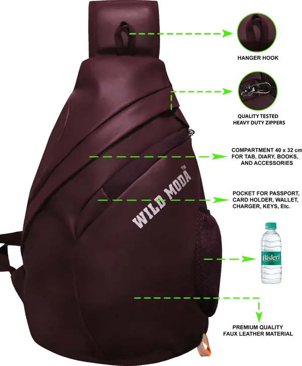 Maroon_Faux_Leather_Zipper_Closure_Backpack_For_Men_&_Women_(45_X_36_X_40.64_Cm)
