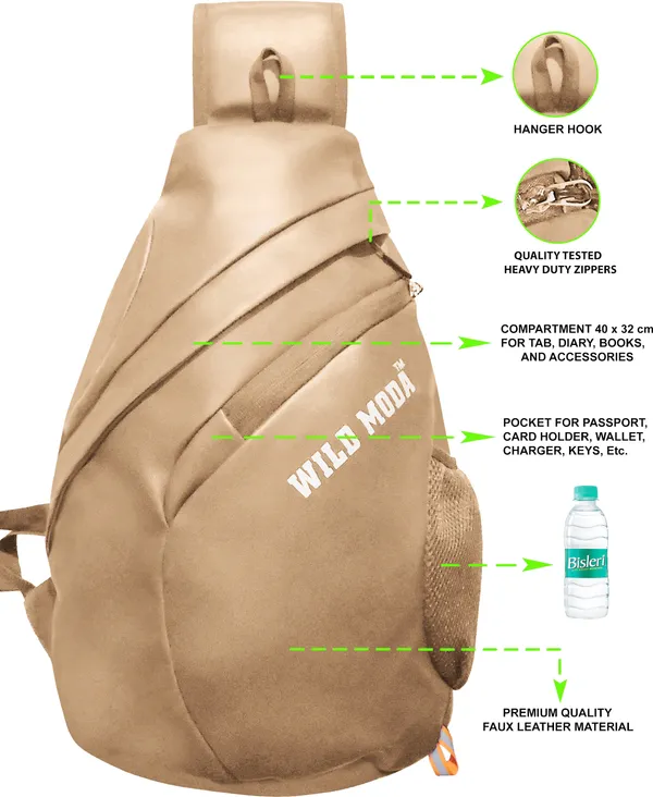 Beige_Faux_Leather_Zipper_Closure_Backpack_For_Men_&_Women_(45_X_36_X_40.64_Cm)