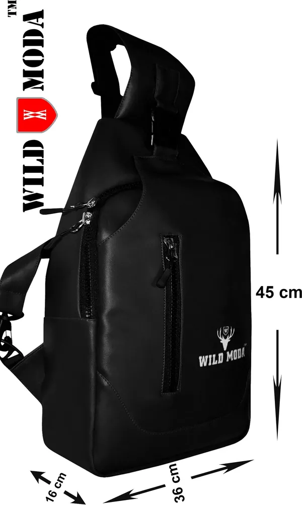 Black_Faux_Leather_Zipper_Closure_Sling_Bag_For_Men_&_Women_(45_X_36_X_15.748_Cm)