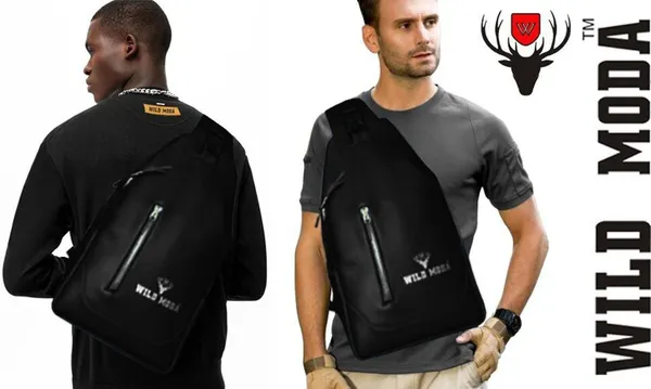 Black_Faux_Leather_Zipper_Closure_Sling_Bag_For_Men_&_Women_(45_X_36_X_15.748_Cm)
