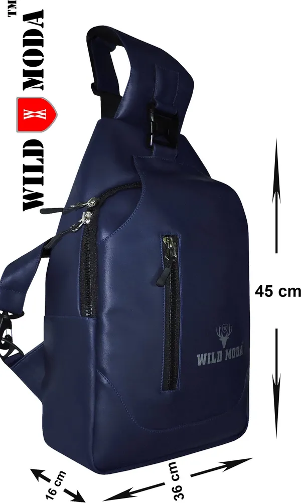 Blue_Faux_Leather_Zipper_Closure_Sling_Bag_For_Men_&_Women_(45_X_36_X_15.748_Cm)