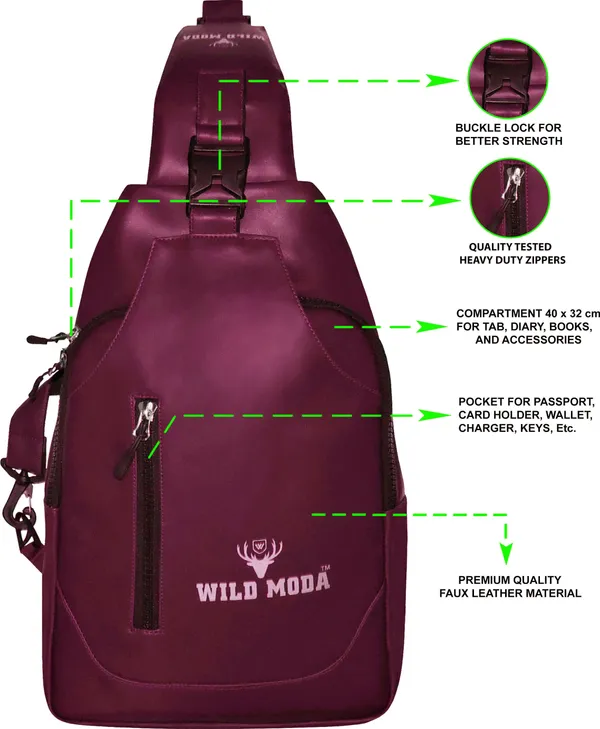 Maroon_Faux_Leather_Zipper_Closure_Sling_Bag_For_Men_&_Women_(45_X_36_X_15.748_Cm)