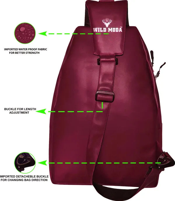 Maroon_Faux_Leather_Zipper_Closure_Sling_Bag_For_Men_&_Women_(45_X_36_X_15.748_Cm)