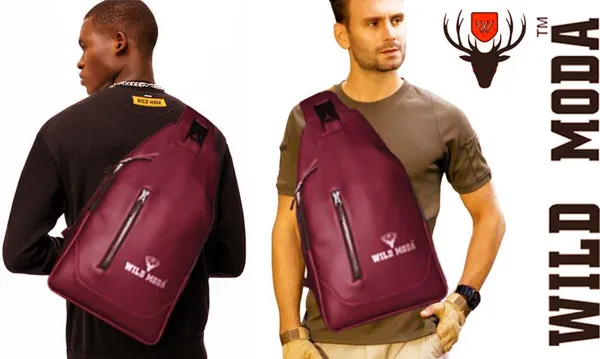Maroon_Faux_Leather_Zipper_Closure_Sling_Bag_For_Men_&_Women_(45_X_36_X_15.748_Cm)