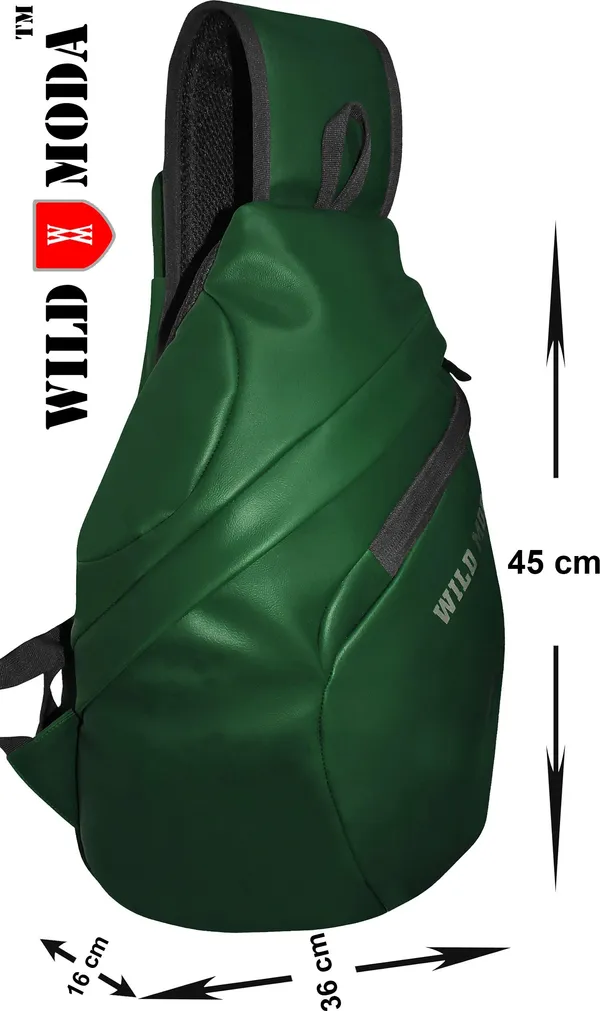 Green_&_Grey_Faux_Leather_Zipper_Closure_Backpack_For_Men_&_Women_(45_X_36_X_40.64_Cm)