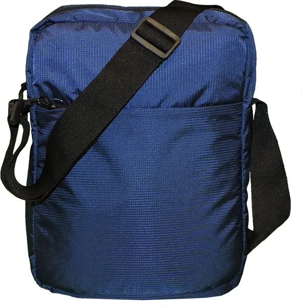Blue_Polyester_Non-Detachable_Strap_Zipper_Closure_Multipurpose_Travel_Sling_Bag_For_Men_&_Women_(31_X_23_Cm)