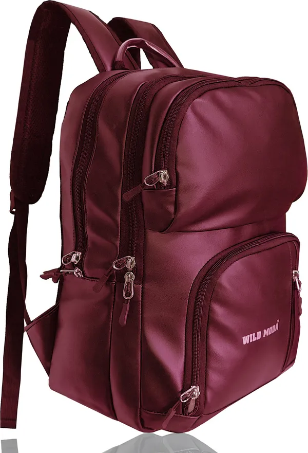 Maroon_Artificial_Leather_Solid_Laptop_Backpack_For_Men_&_Women_(17_X_11.5_X_5.5_In)