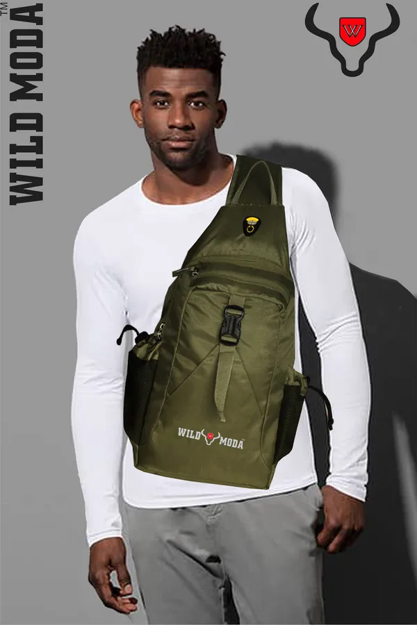 Light_Green_Polyester_Zipper_Closure_Sling_Bag_For_Men_&_Women_(46_X_26_X_9.4996_Cm)
