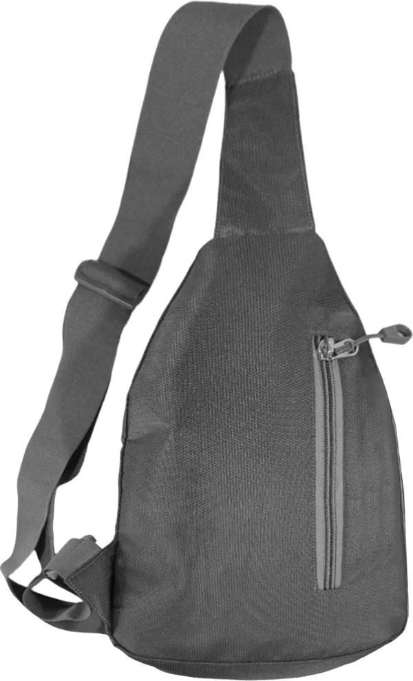 Grey_Polyester_Non-Detachable_Strap_Zipper_Closure_Crossbody_Backpack_For_Men_&_Women_(30_X_22_Cm)