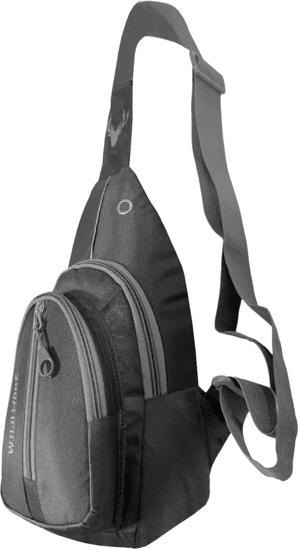 Grey_Polyester_Non-Detachable_Strap_Zipper_Closure_Crossbody_Backpack_For_Men_&_Women_(30_X_22_Cm)