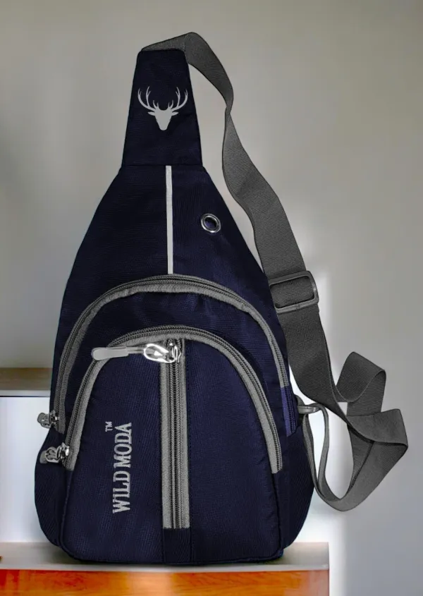 Blue_Polyester_Non-Detachable_Strap_Zipper_Closure_Crossbody_Backpack_For_Men_&_Women_(30_X_22_Cm)
