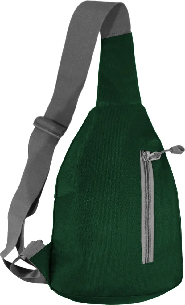 Green_Polyester_Non-Detachable_Strap_Zipper_Closure_Crossbody_Backpack_For_Men_&_Women_(30_X_22_Cm)